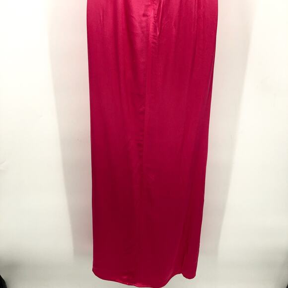 BARDOT Women's Zadie Midi Dress XS US 4 Raspberry Pink Satin Ruched NWT - Picture 12 of 16
